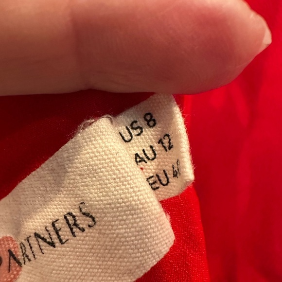 Fame and Partners The Max Midi Dress in Red Lace Sheath Chic Cocktail Size 8 Med - Picture 13 of 16